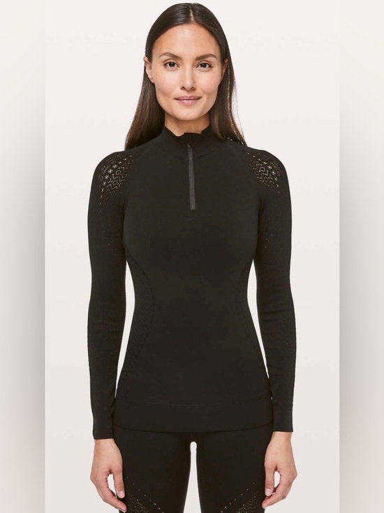 lululemon athletica Tops - Lululemon Reveal Mindful Motion Half Zip, Unique Mesh Detail, Black Size 4, EUC!